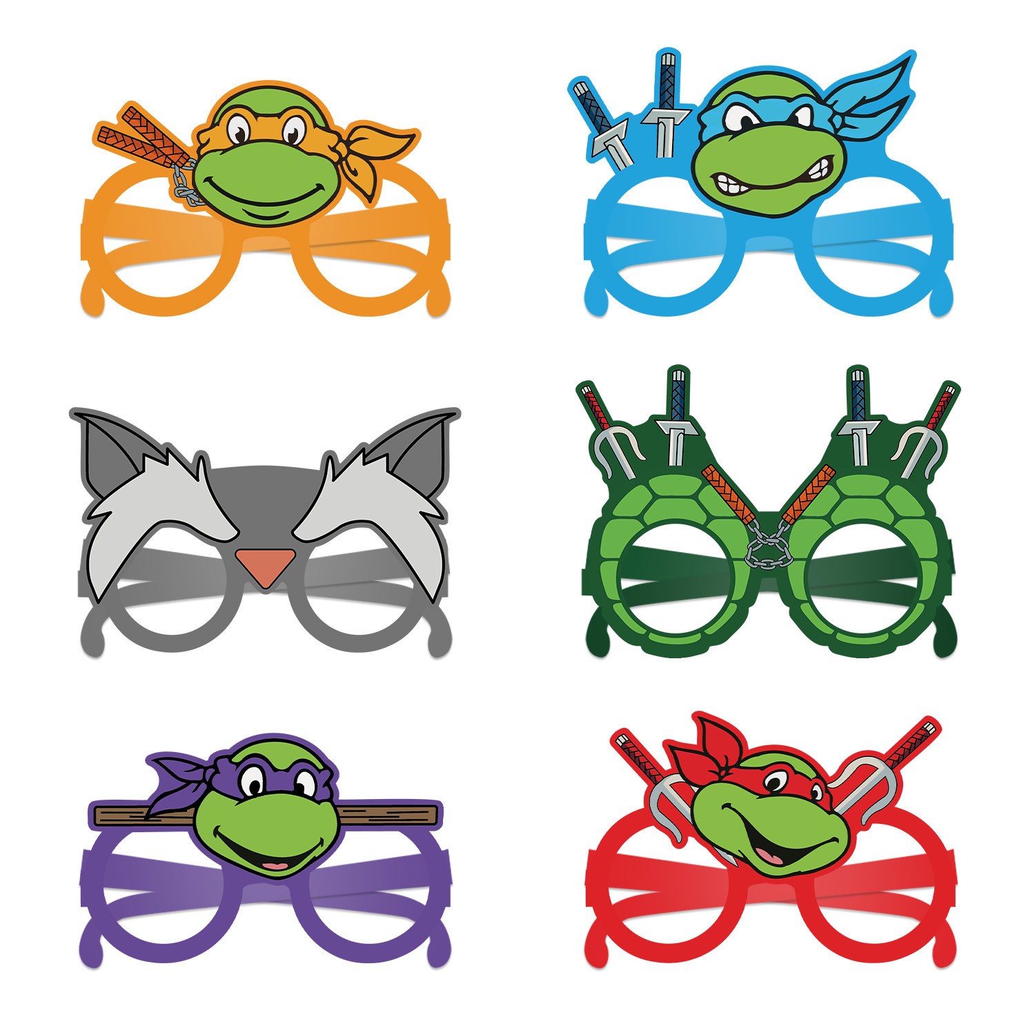 Turtles anime paper glasses 120pcs(20 of each)