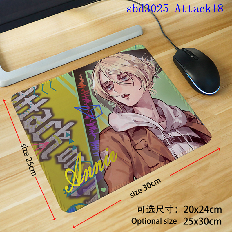 Attack on Titan anime mouse pad 30*25*0.3cm（lockrand）