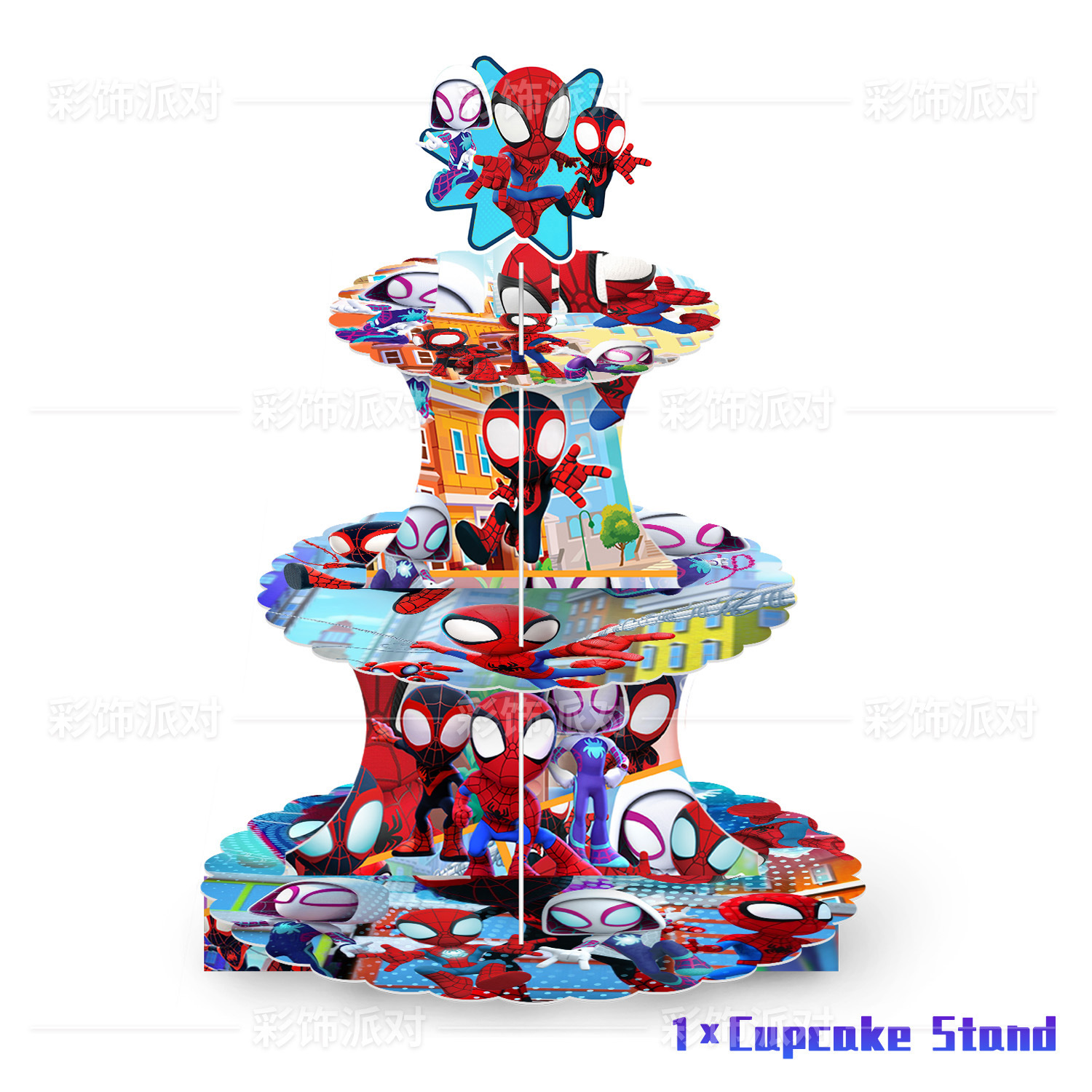 spider man anime cupcake stand 10 pcs