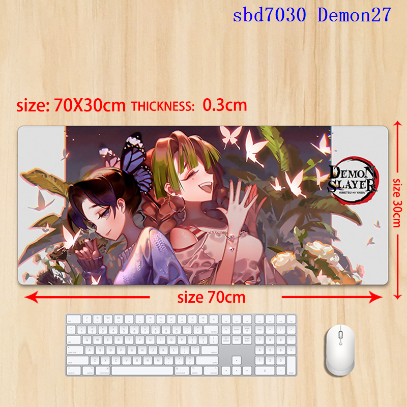 Demon slayer kimets anime mouse pad 70*30*0.3cm（lockrand）