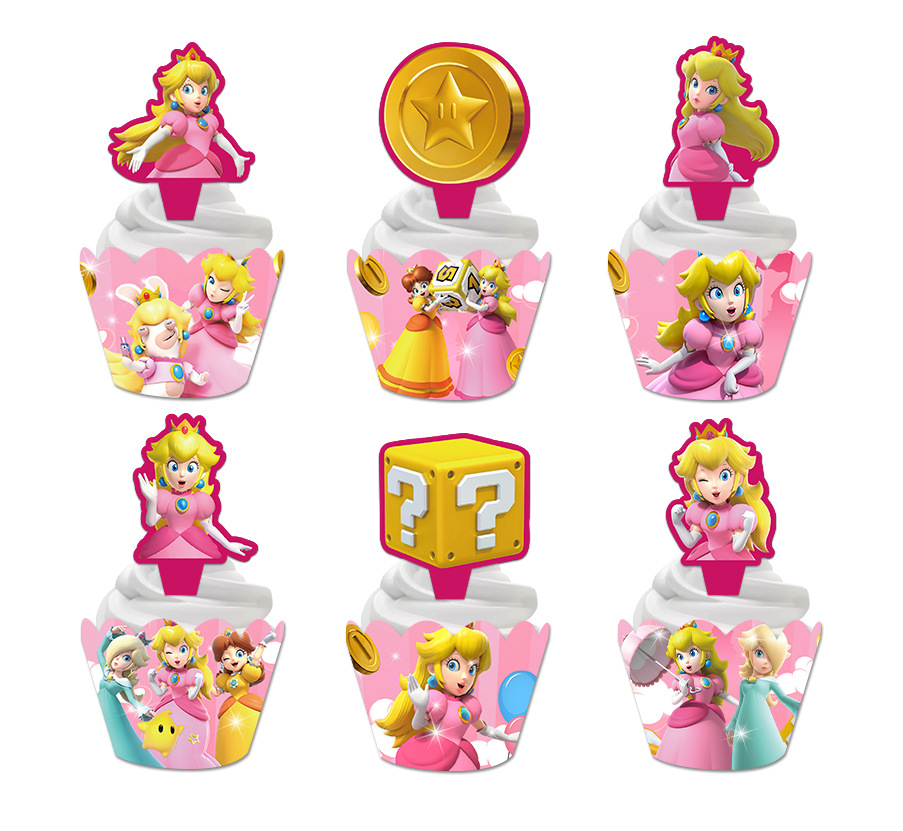 Super Mario anime 12 tapcoke wroppers+12small plug 10 pcs