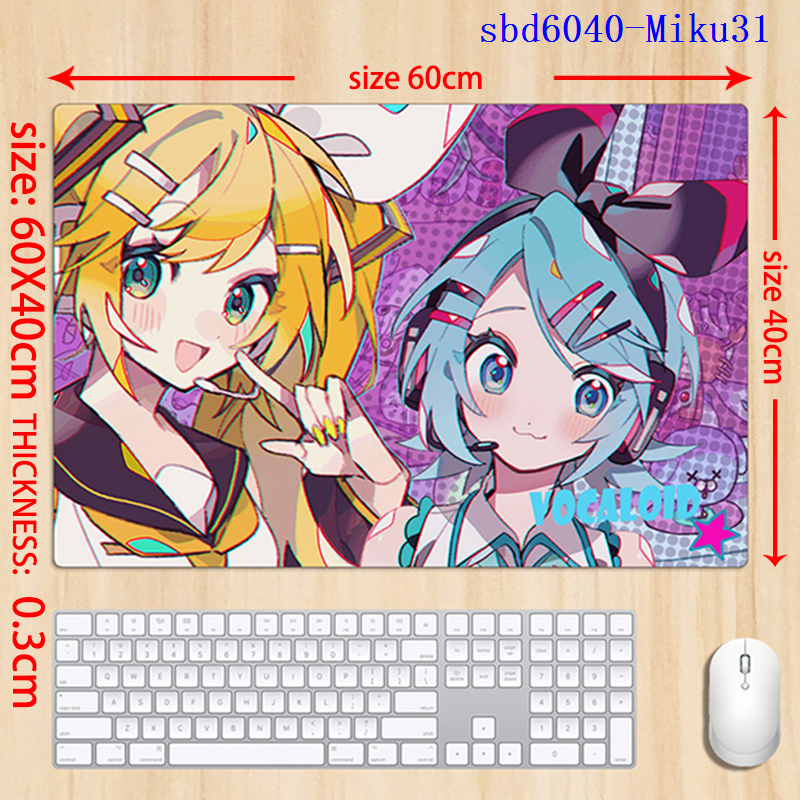 Hatsune Miku anime mouse pad 60*40*0.3cm（lockrand）