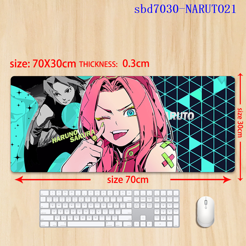 Naruto anime mouse pad 70*30*0.3cm（lockrand）