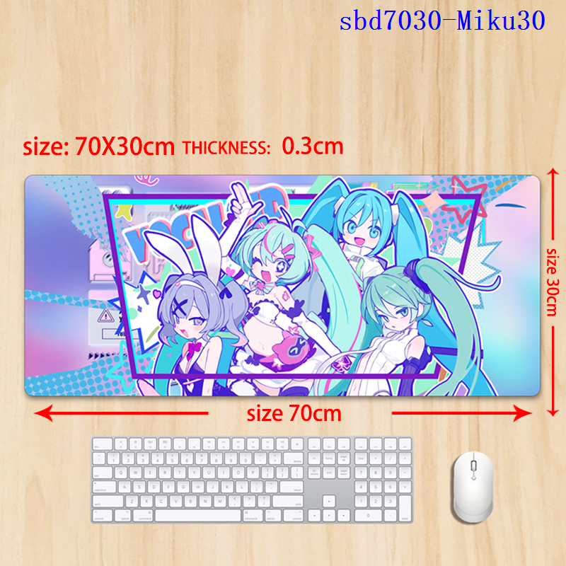 Hatsune Miku anime mouse pad 70*30*0.3cm（lockrand）