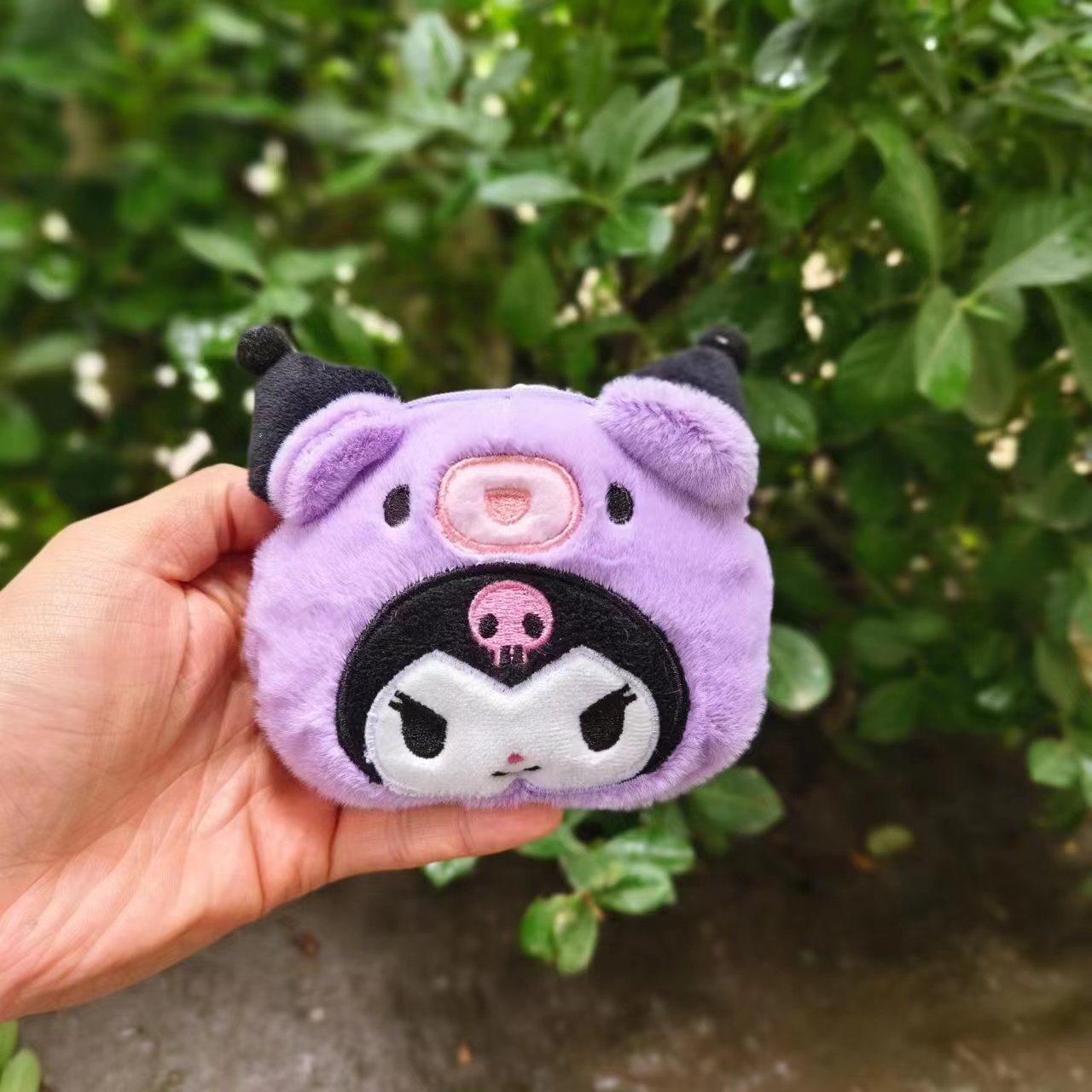 Kuromi anime plush bag 12*10cm