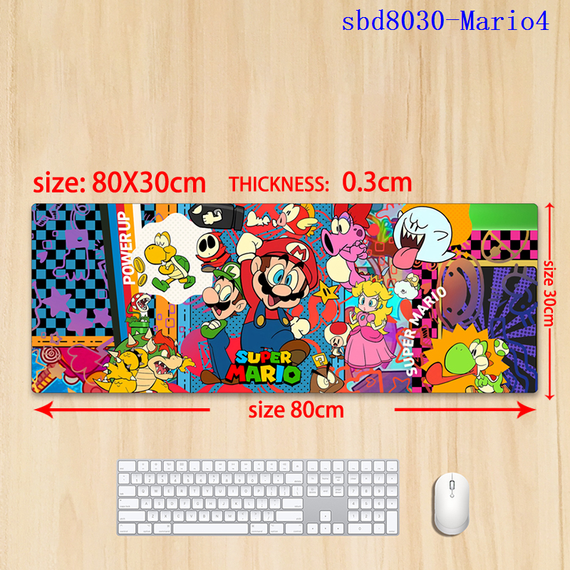 Super Mario anime mouse pad 80*30*0.3cm（lockrand）