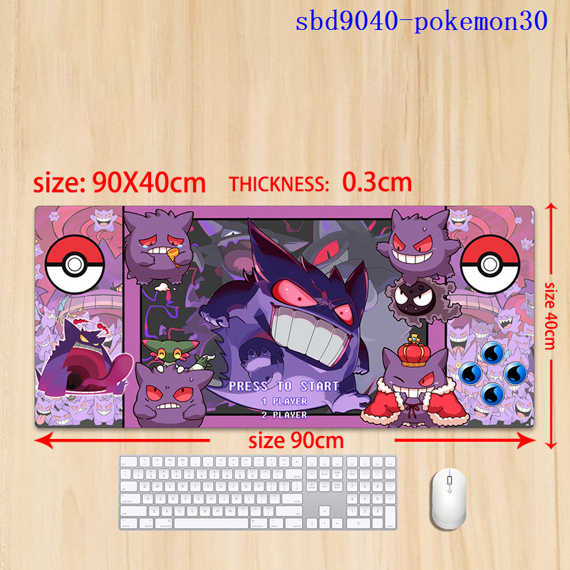 Pokemon anime mouse pad 90*40*0.3cm（lockrand）