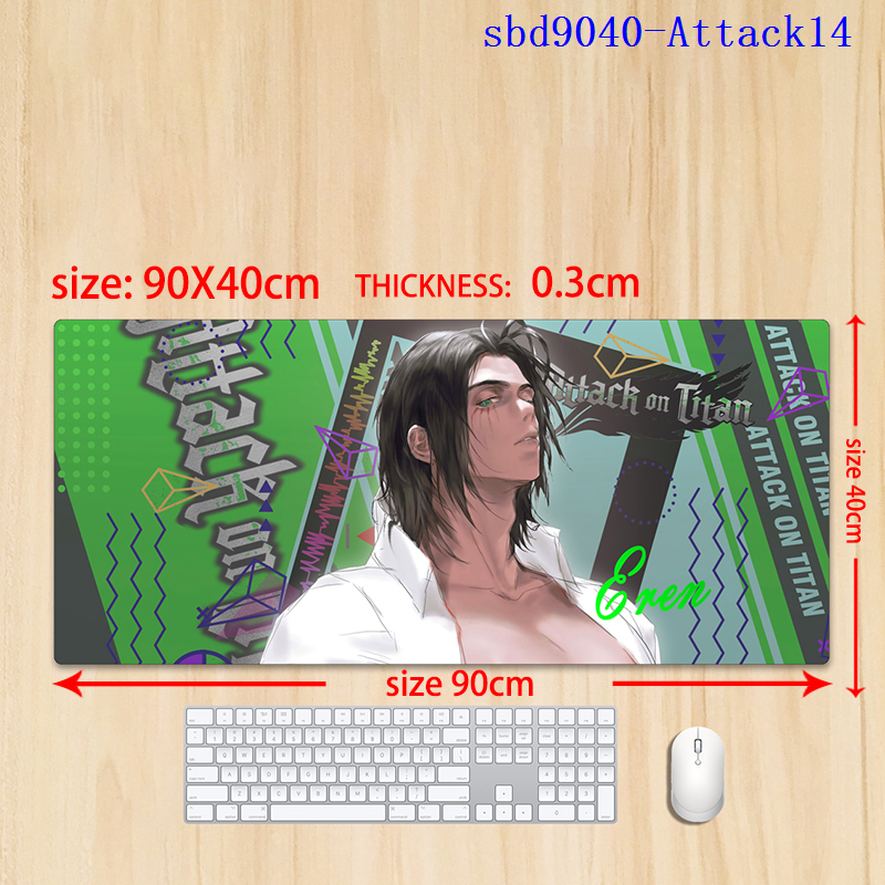 Attack on Titan anime mouse pad 90*40*0.3cm（lockrand）