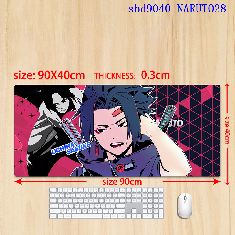 Naruto anime mouse pad 90*40*0.3cm（lockrand）