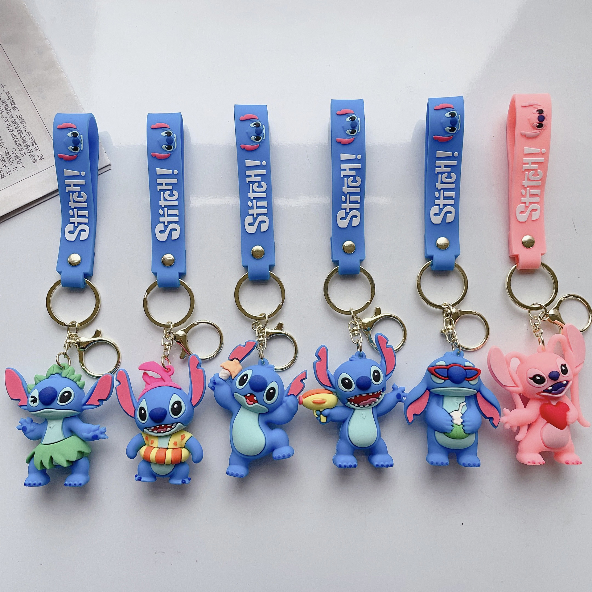 stitch anime keychain