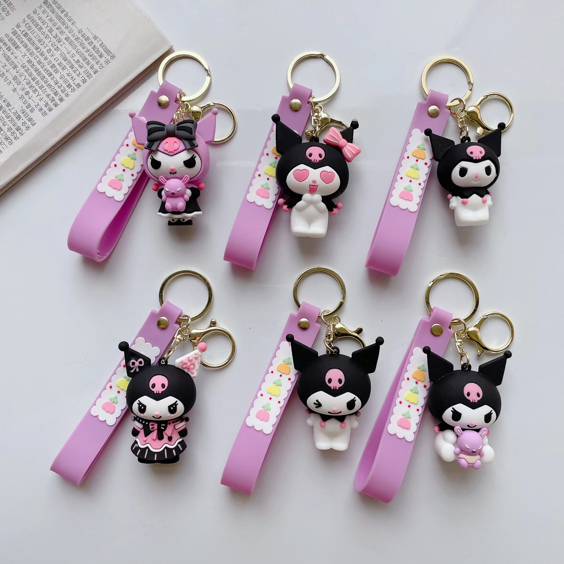 Kuromi anime keychain