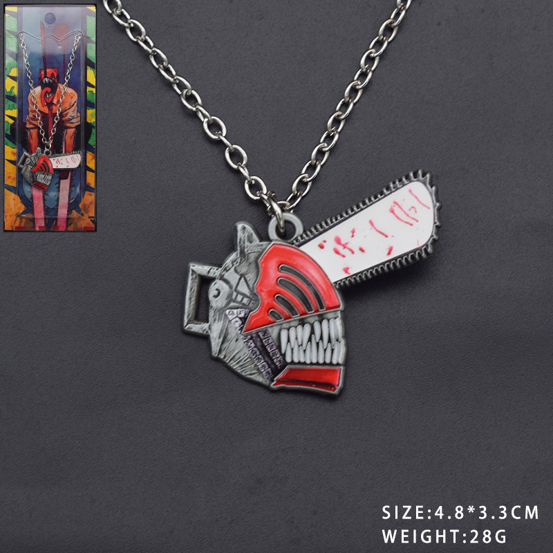 chainsaw man anime necklace