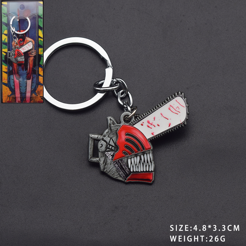 chainsaw man anime keychain