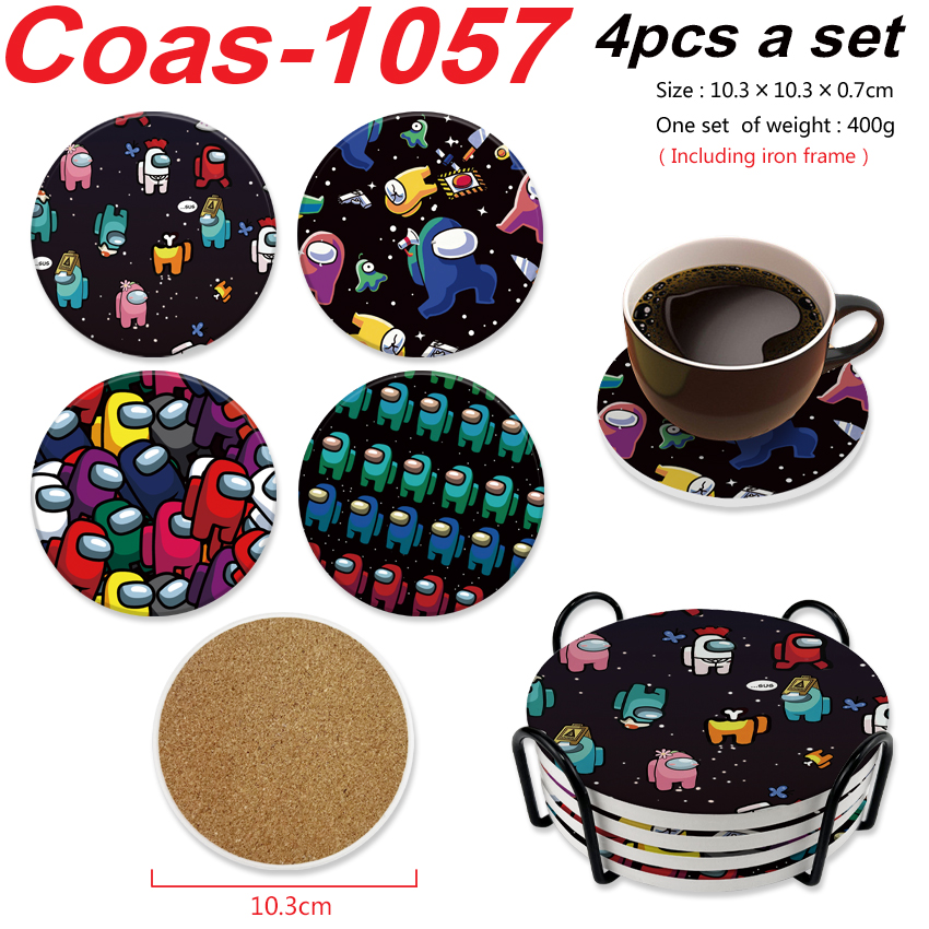 Among Us anime coaster 4pcs a set