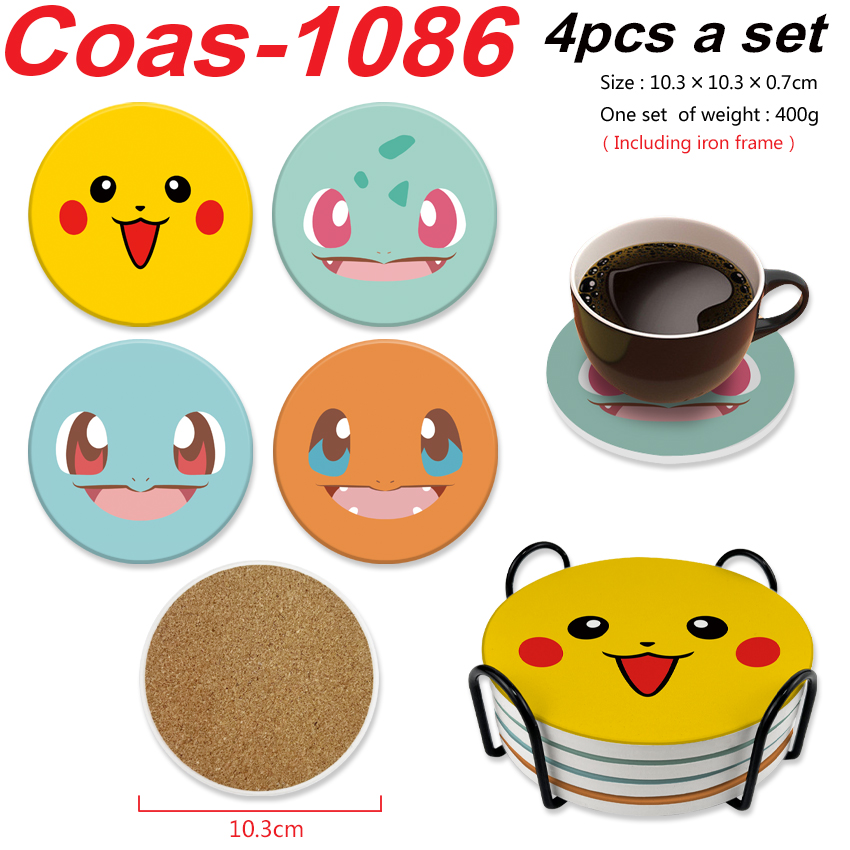 Pokemon anime coaster 4pcs a set