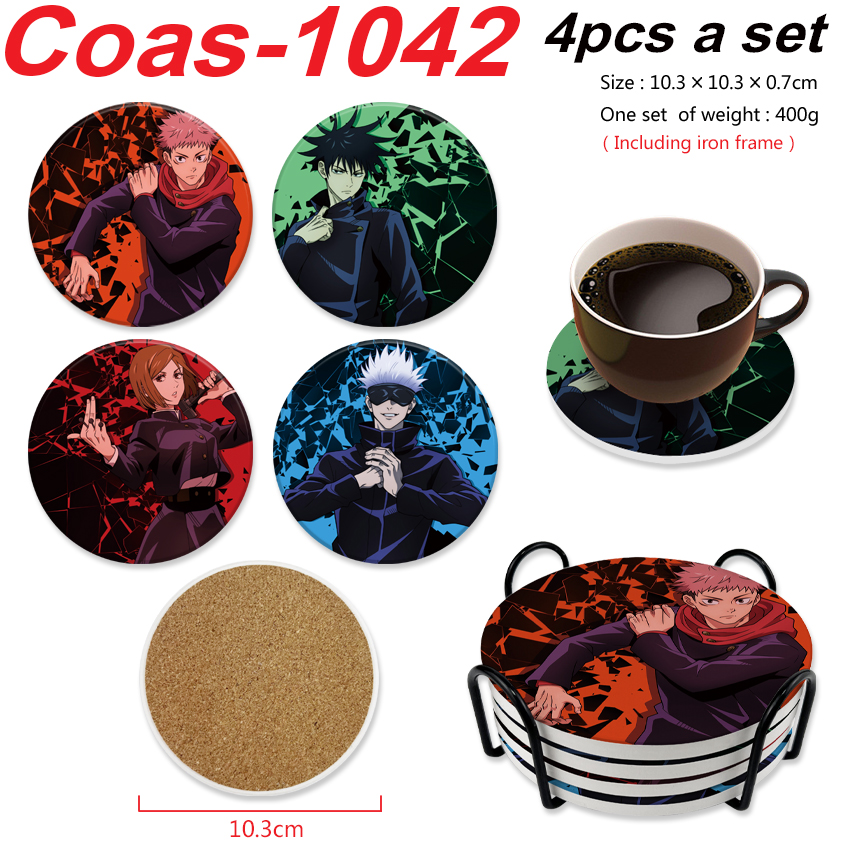 Jujutsu Kaisen anime coaster 4pcs a set