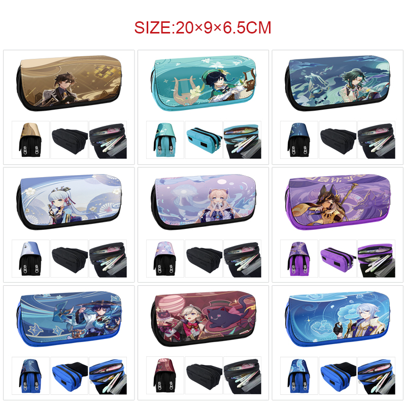 Genshin Impact anime pencil bag 20*9*6.5cm