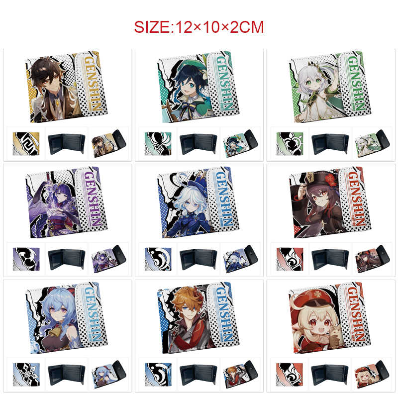 Genshin Impact anime wallet 12*10*2cm