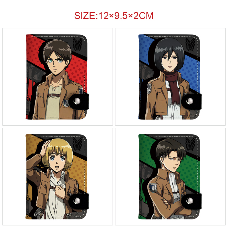 Attack on Titan anime wallet 12*9.5*2cm