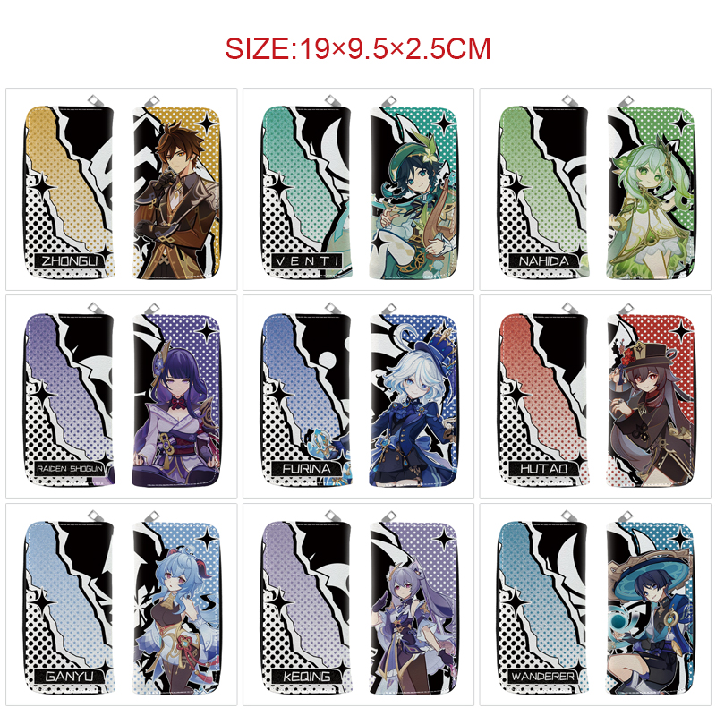 Genshin Impact anime wallet 19*9.5*2.5cm