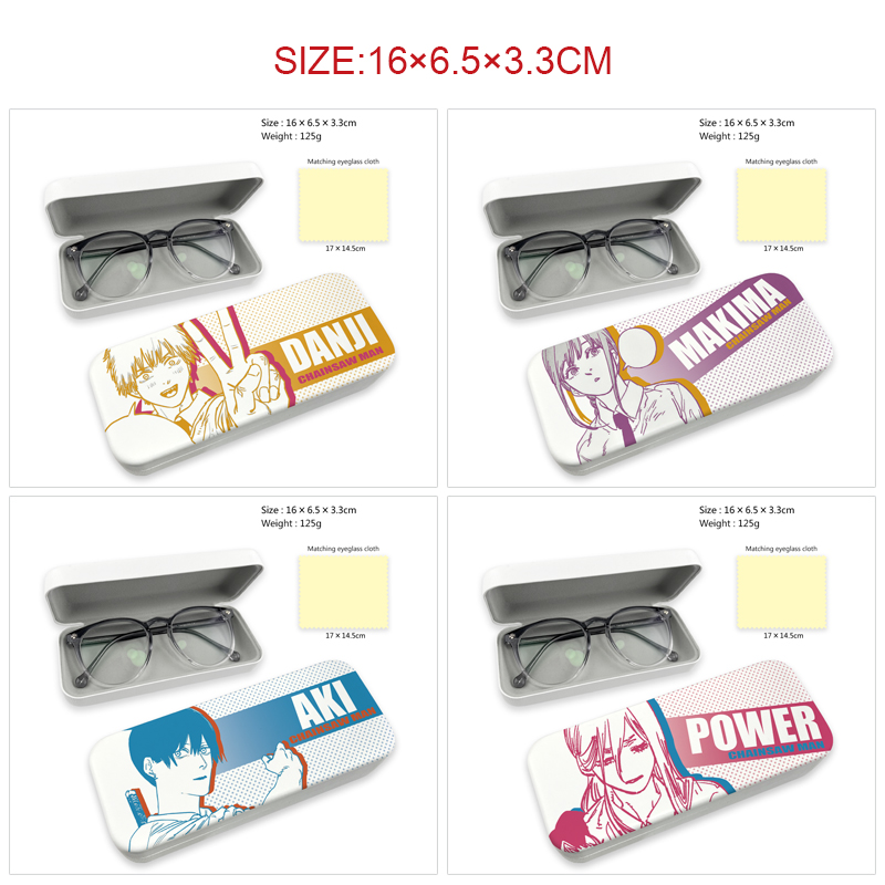 chainsaw man anime glasses case