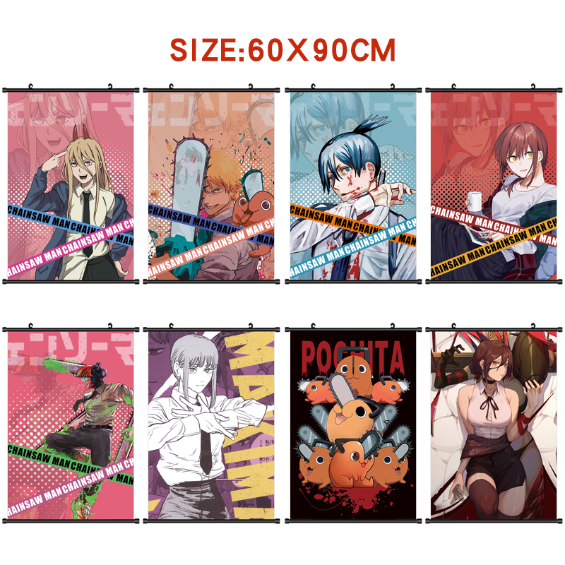 chainsaw man anime wallscroll 60*90cm