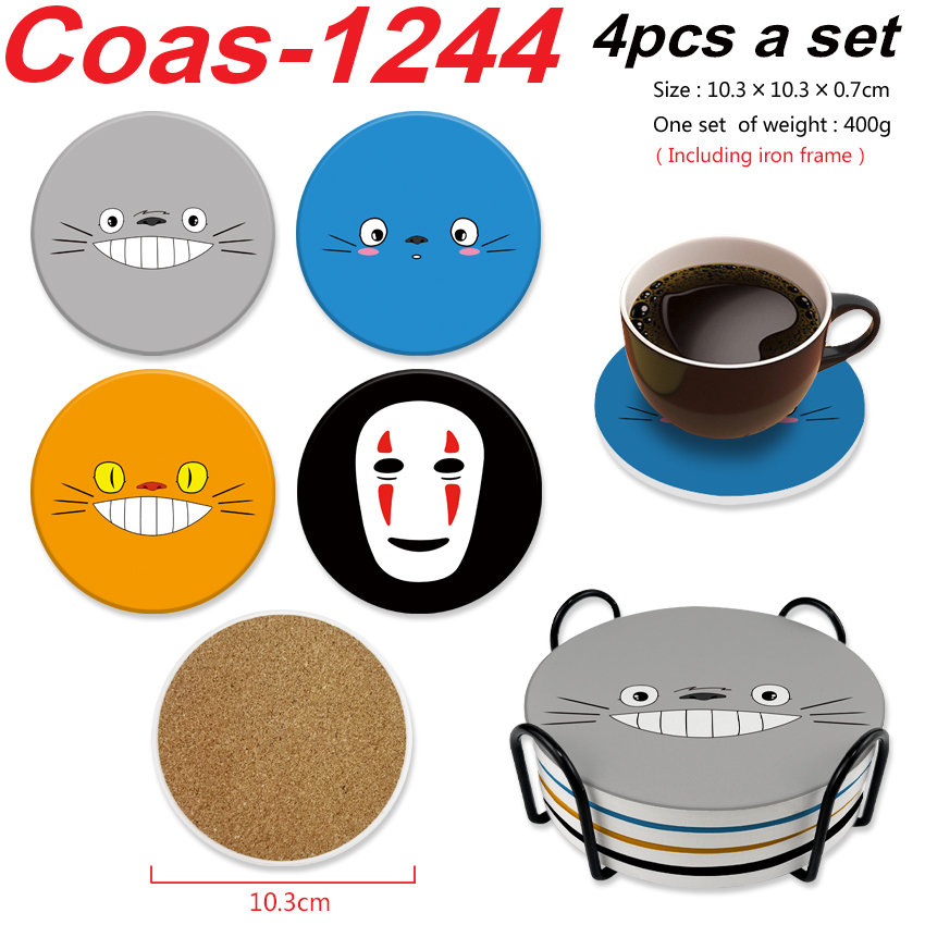 Spirited Away anime coaster 4pcs a set