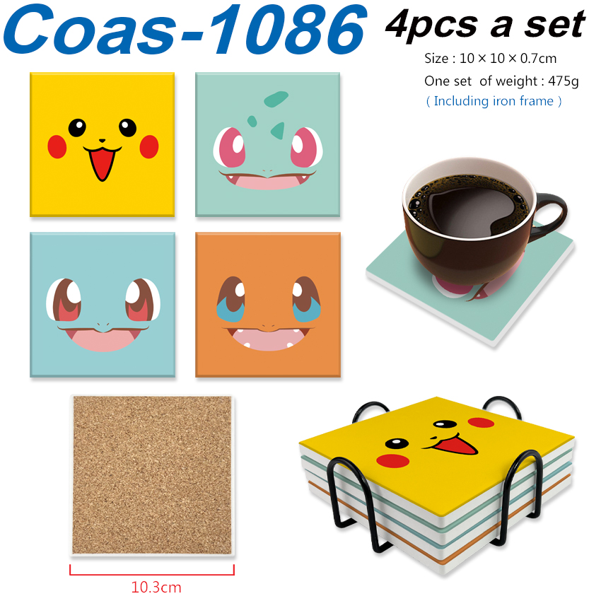 Pokemon anime coaster 4pcs a set