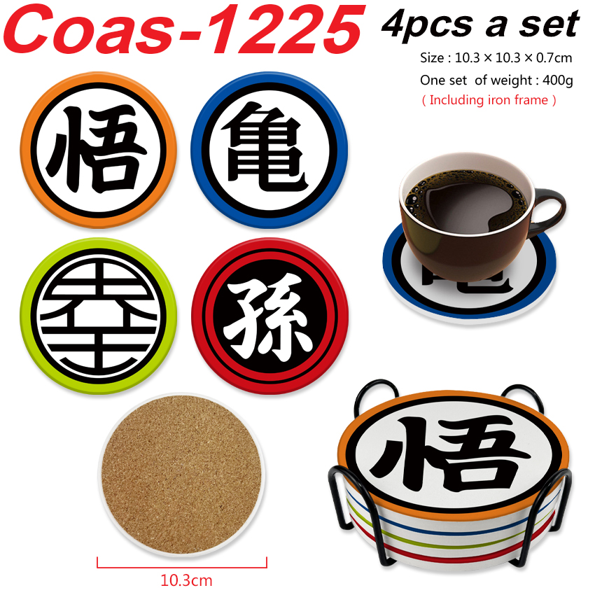 Dragon ball anime coaster 4pcs a set