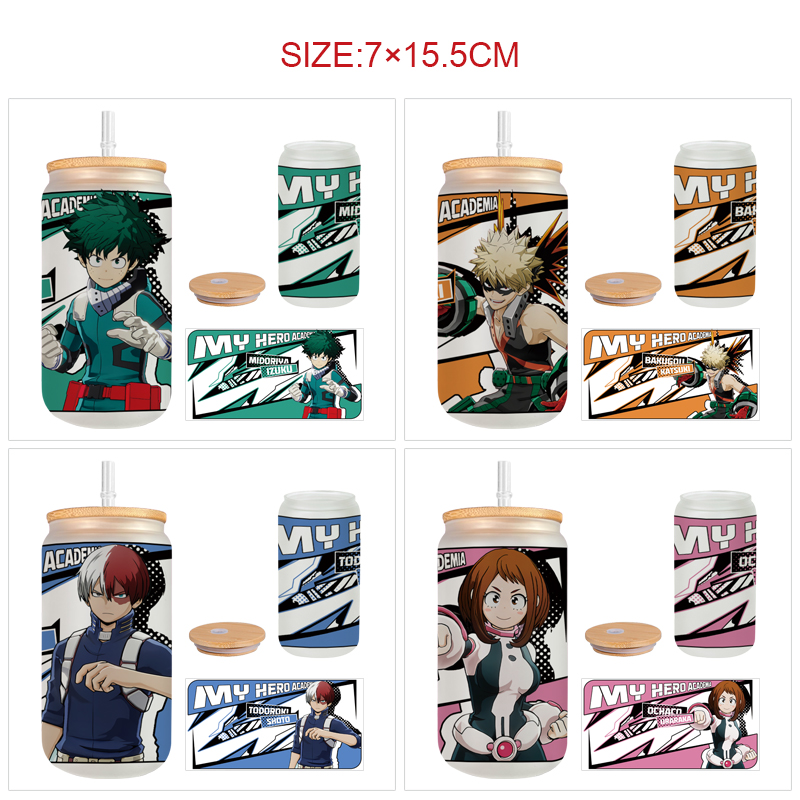 My Hero Academia anime glass 450ml