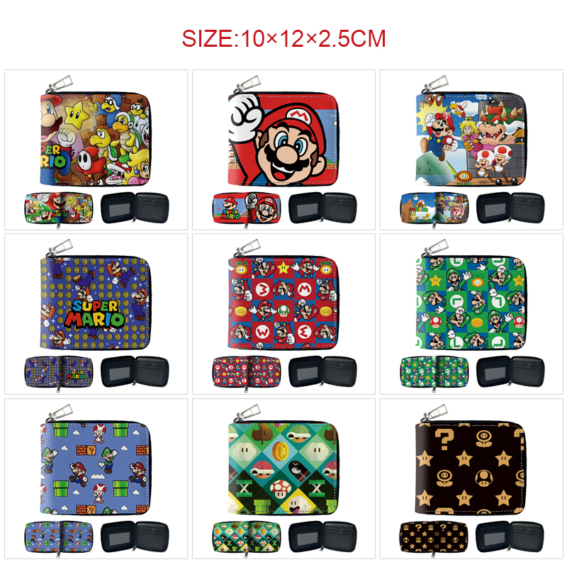 Super Mario anime wallet 10*12*2.5cm