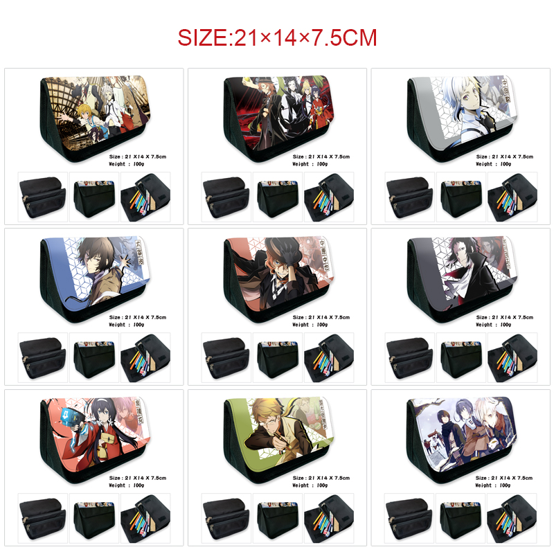 Bungo Stray Dogs anime pencil bag 21*14*7.5