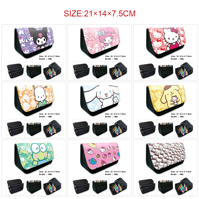 Kuromi anime pencil bag 21*14*7.5