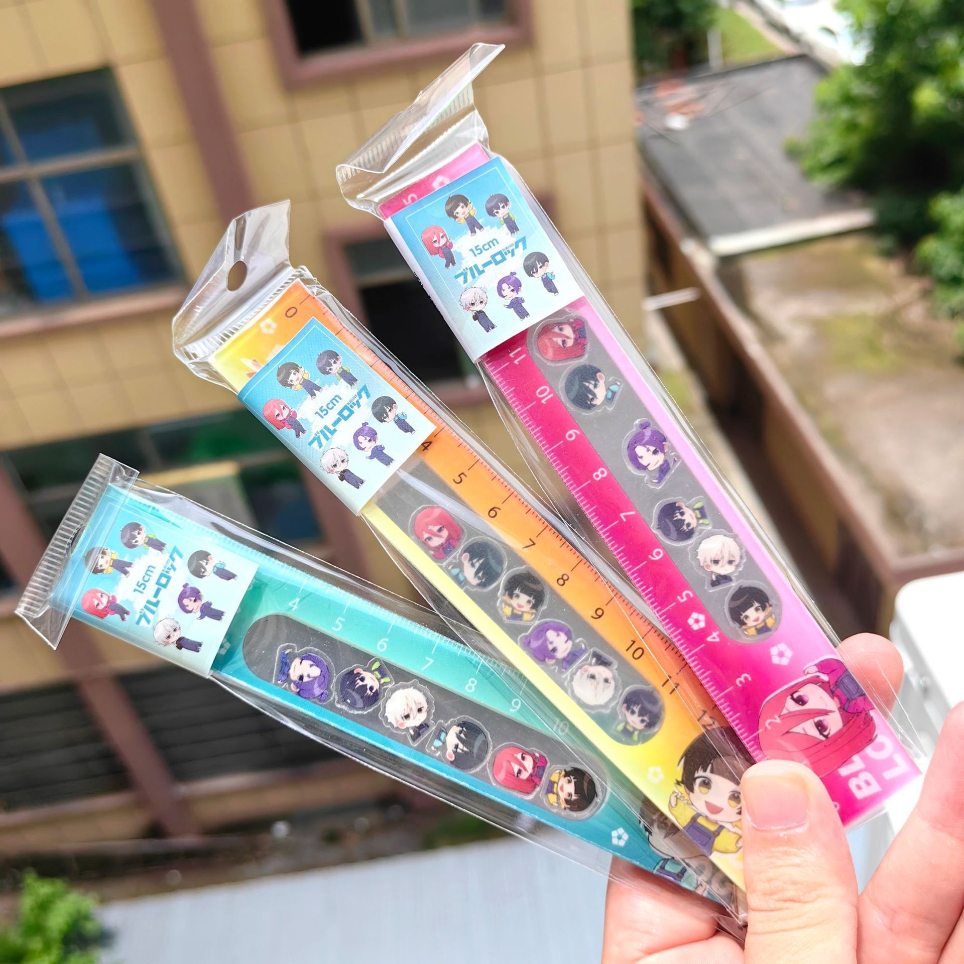 Blue Lock anime ruler 15cm 5pcs a set