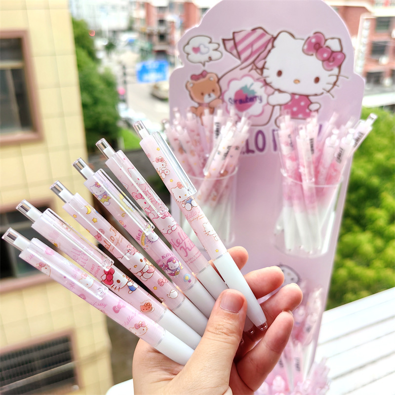 hello kitty anime neutral pen 0.5mm black 74pcs a set