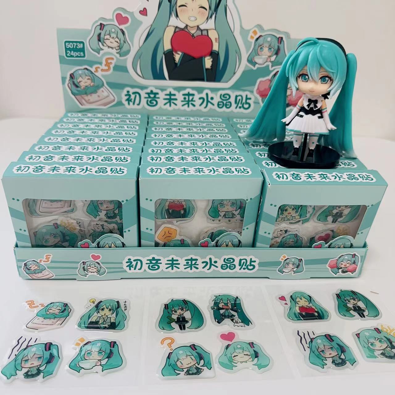 Hatsune Miku anime crystal sticker 12pcs a set