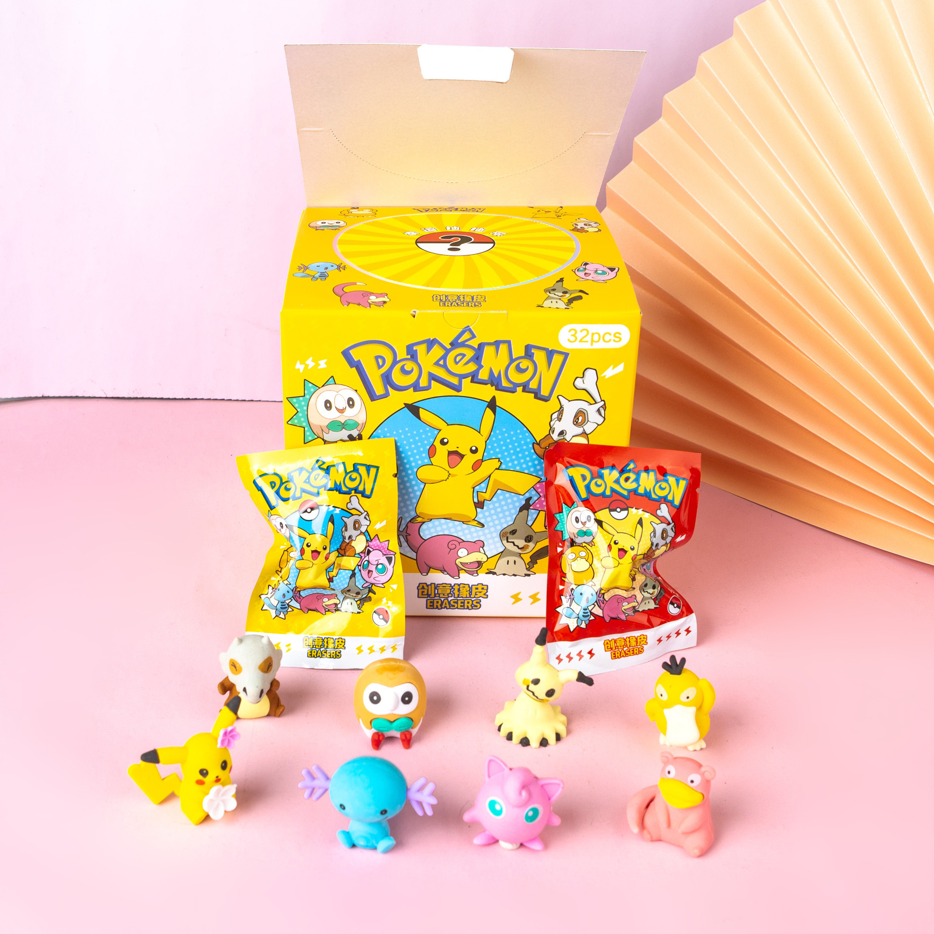 Pokemon anime eraser 32pcs a set