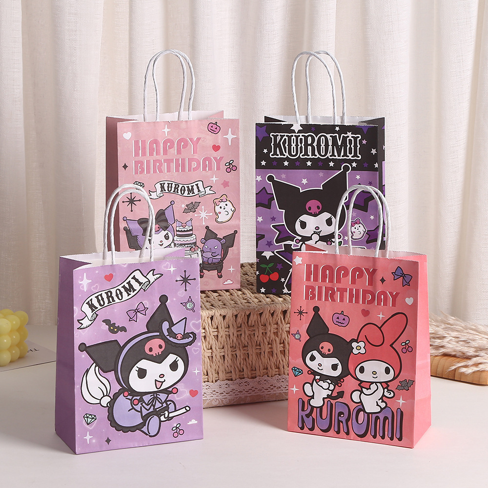 Kuromi anime paper bag 12 pcs a set