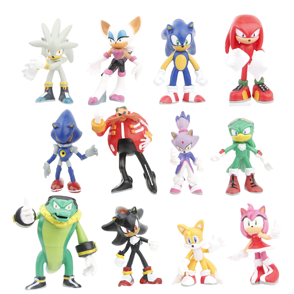 Sonic anime figure set 6cm 12pcs a set