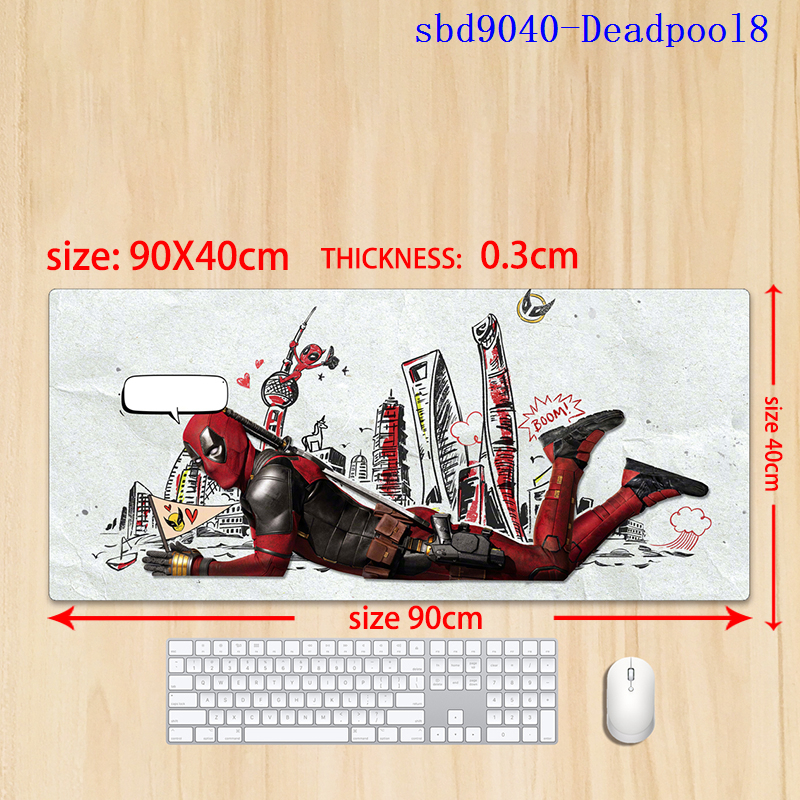 Deadpool anime mouse pad 90*40*0.3cm（lockrand）