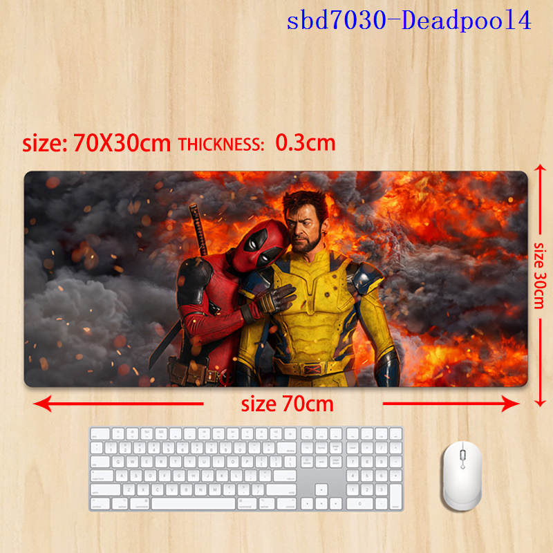 Deadpool anime mouse pad 70*30*0.3cm（lockrand）