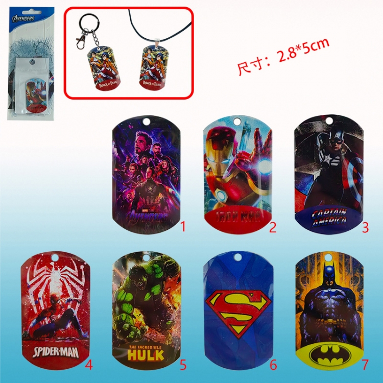 Avengers anime keychain