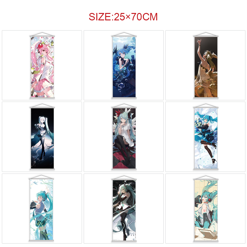 Hatsune Miku anime anime wallscroll 25*70cm price for 5 pcs