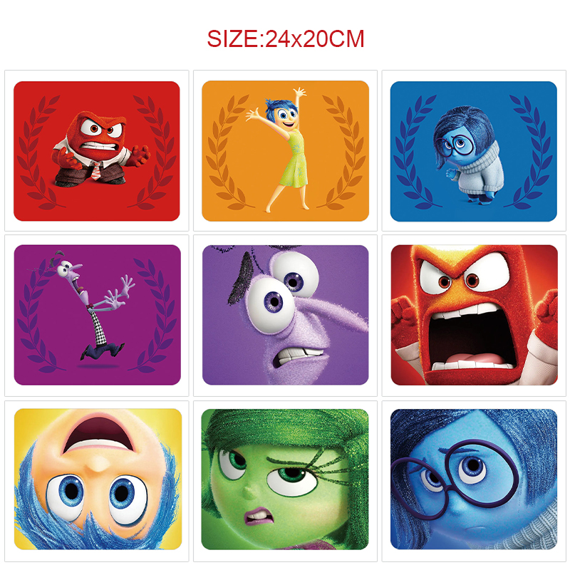 Inside out anime Mouse pad 24*20cm 5pcs a set