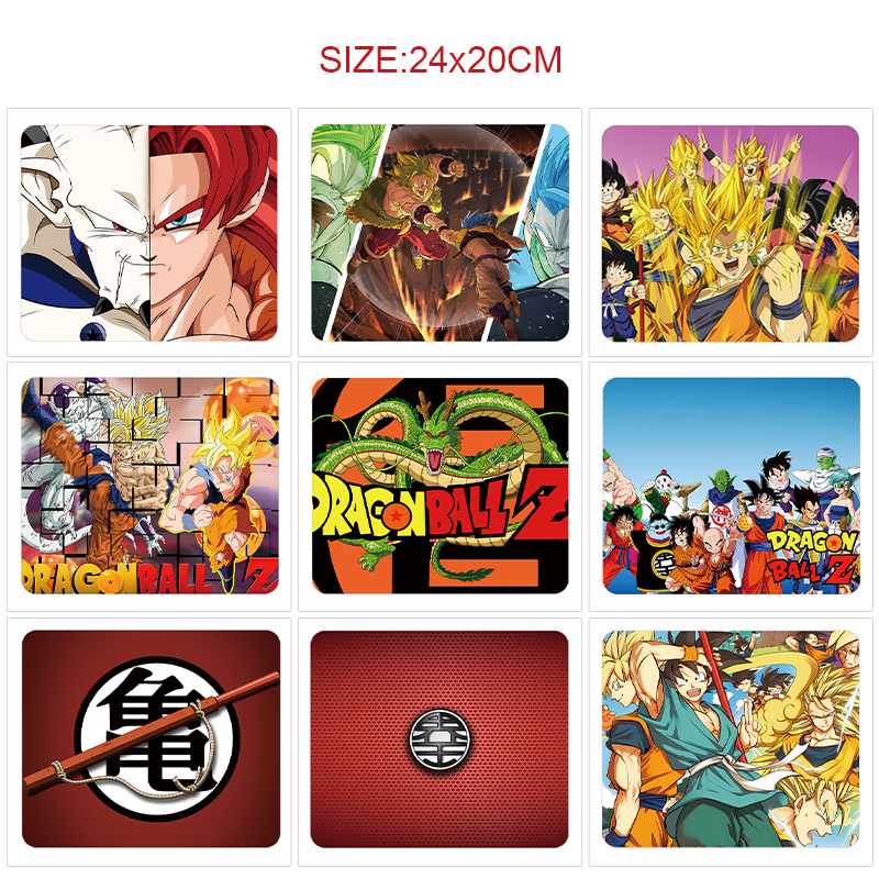 Dragon ball anime Mouse pad 24*20cm 5pcs a set