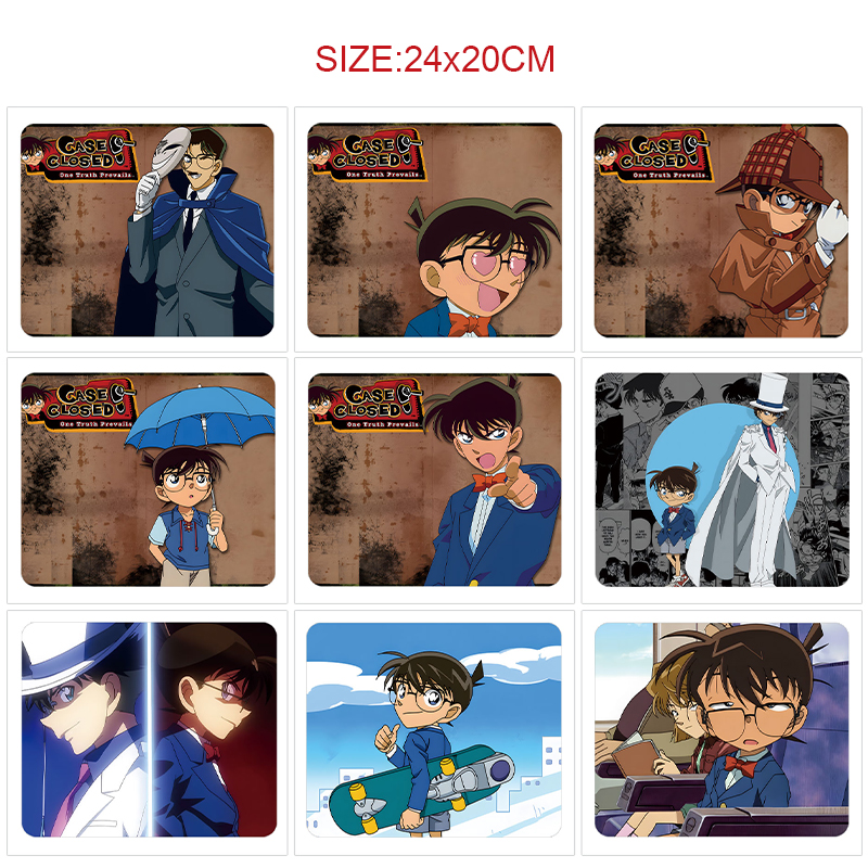 Detective conan anime Mouse pad 24*20cm 5pcs a set