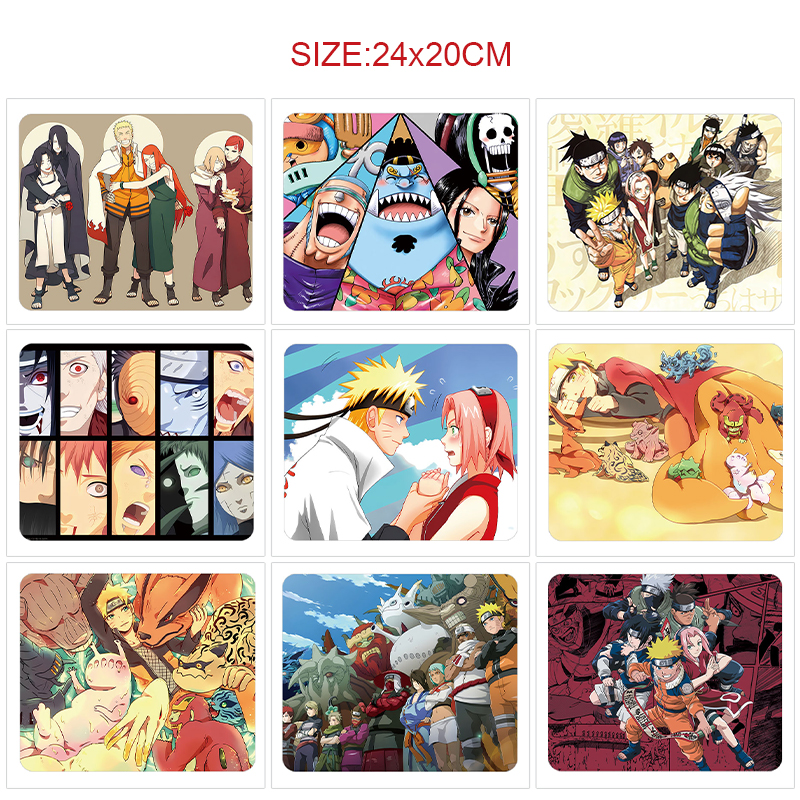 Naruto anime Mouse pad 24*20cm 5pcs a set