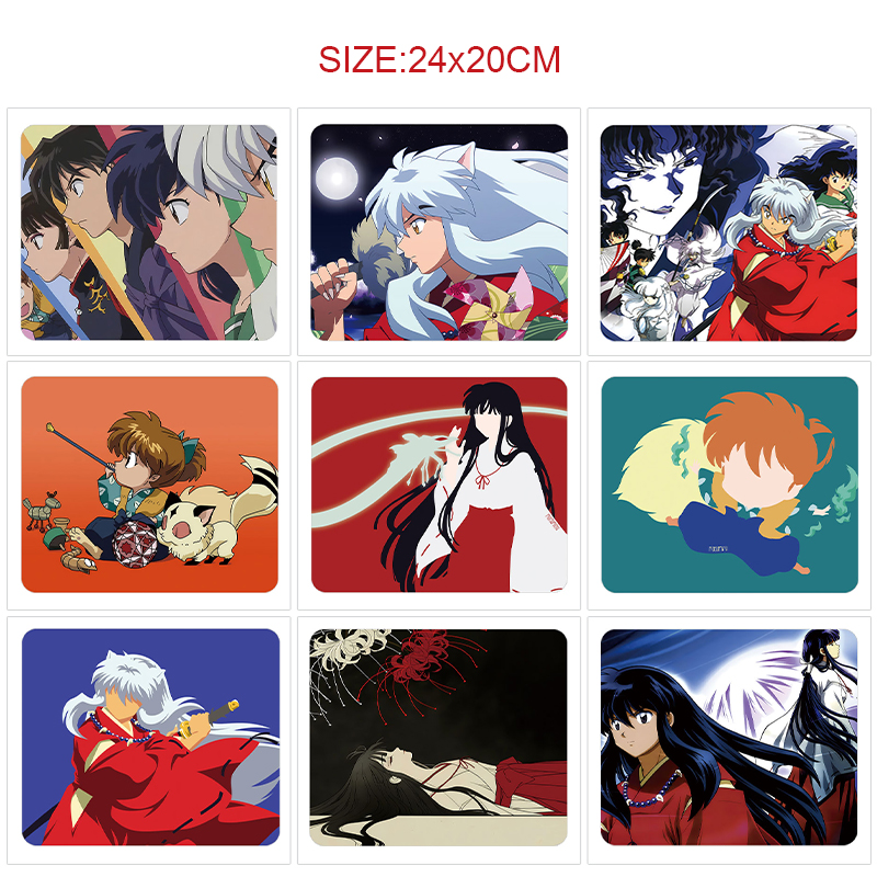 Inuyasha anime Mouse pad 24*20cm 5pcs a set