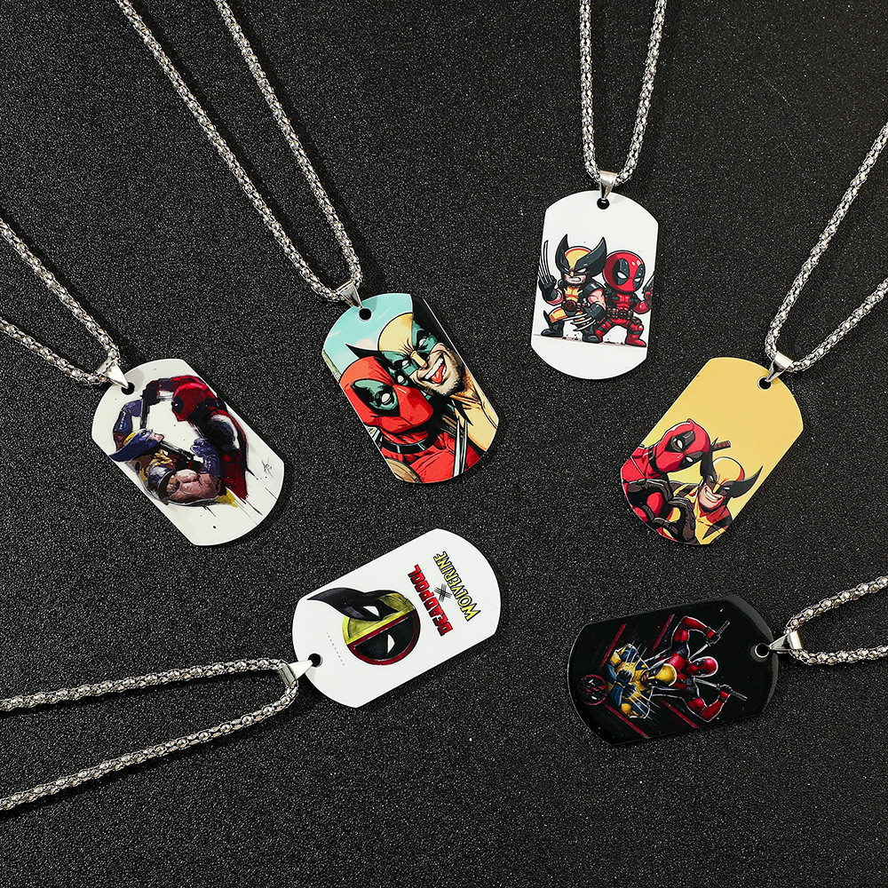 Deadpool anime necklace