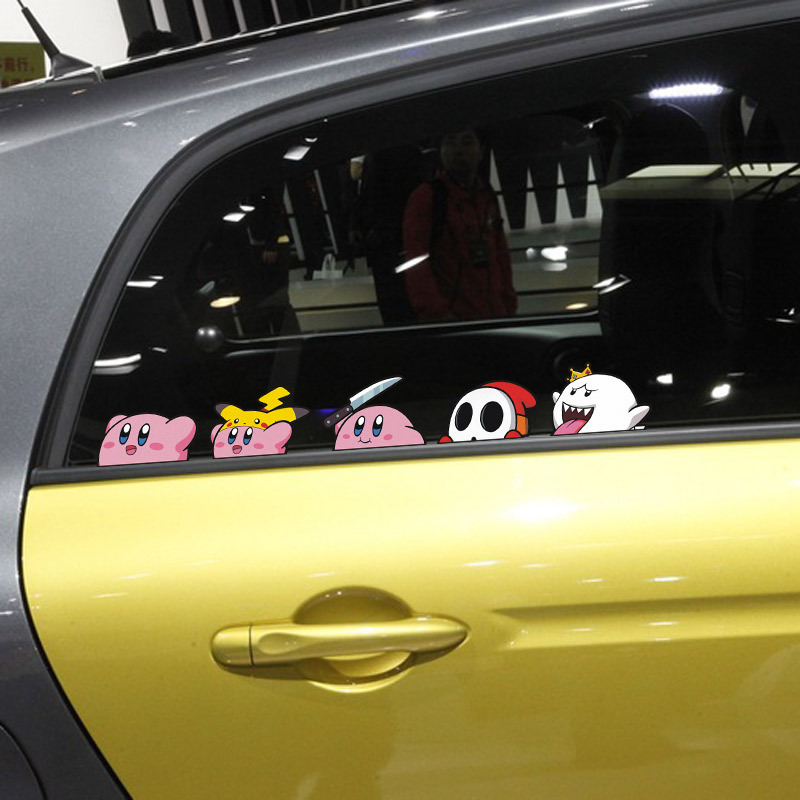 Kirby anime car sticker